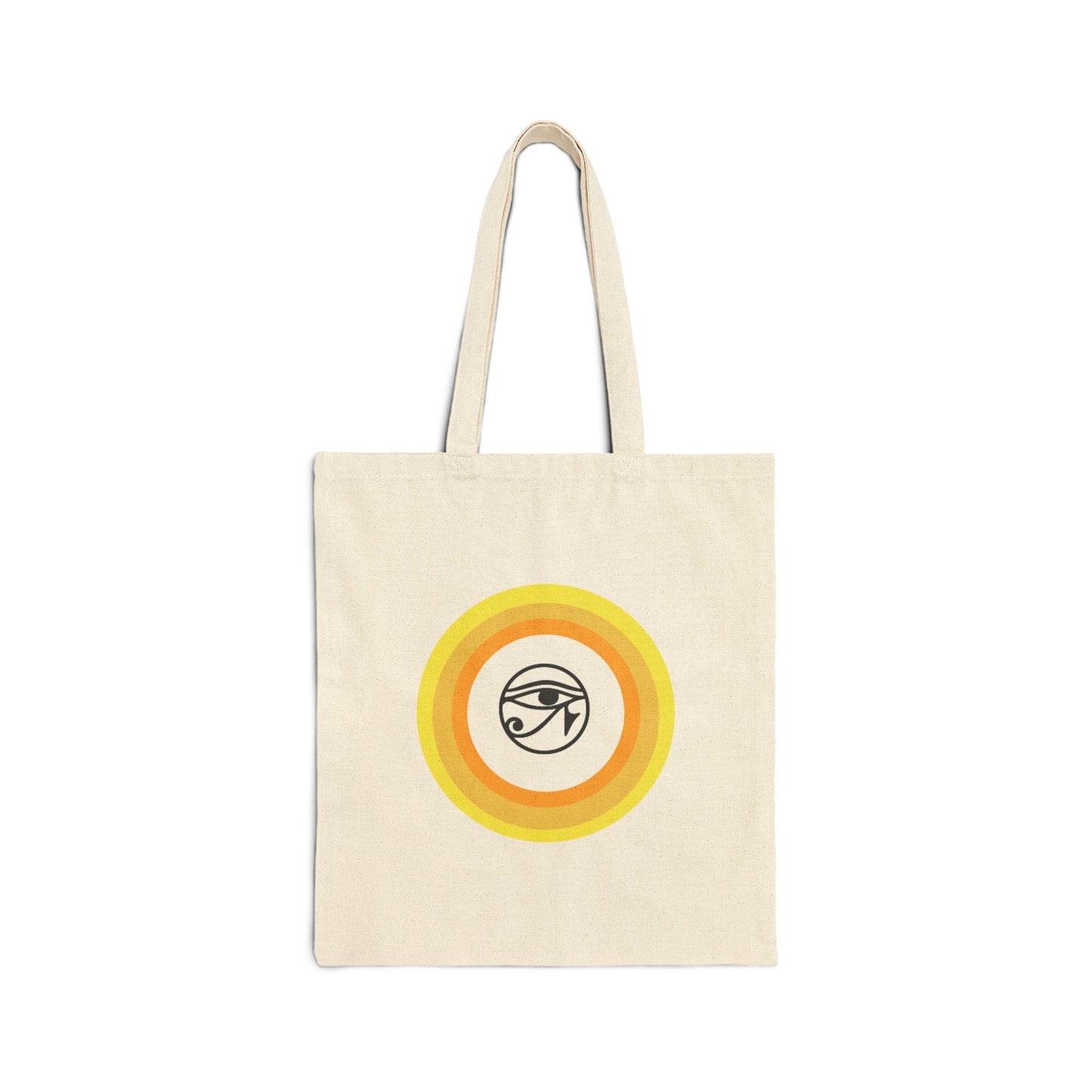 Eye of Horus Retro Sun Cotton Canvas Tote Bag
