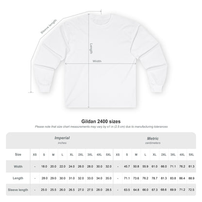 Long Sleeve Tee — Retro Globe Repeat "There Is No Country" Graphic