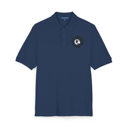 Embroidered Globe Logo Polo Shirt — The World Tour Casual Workwear