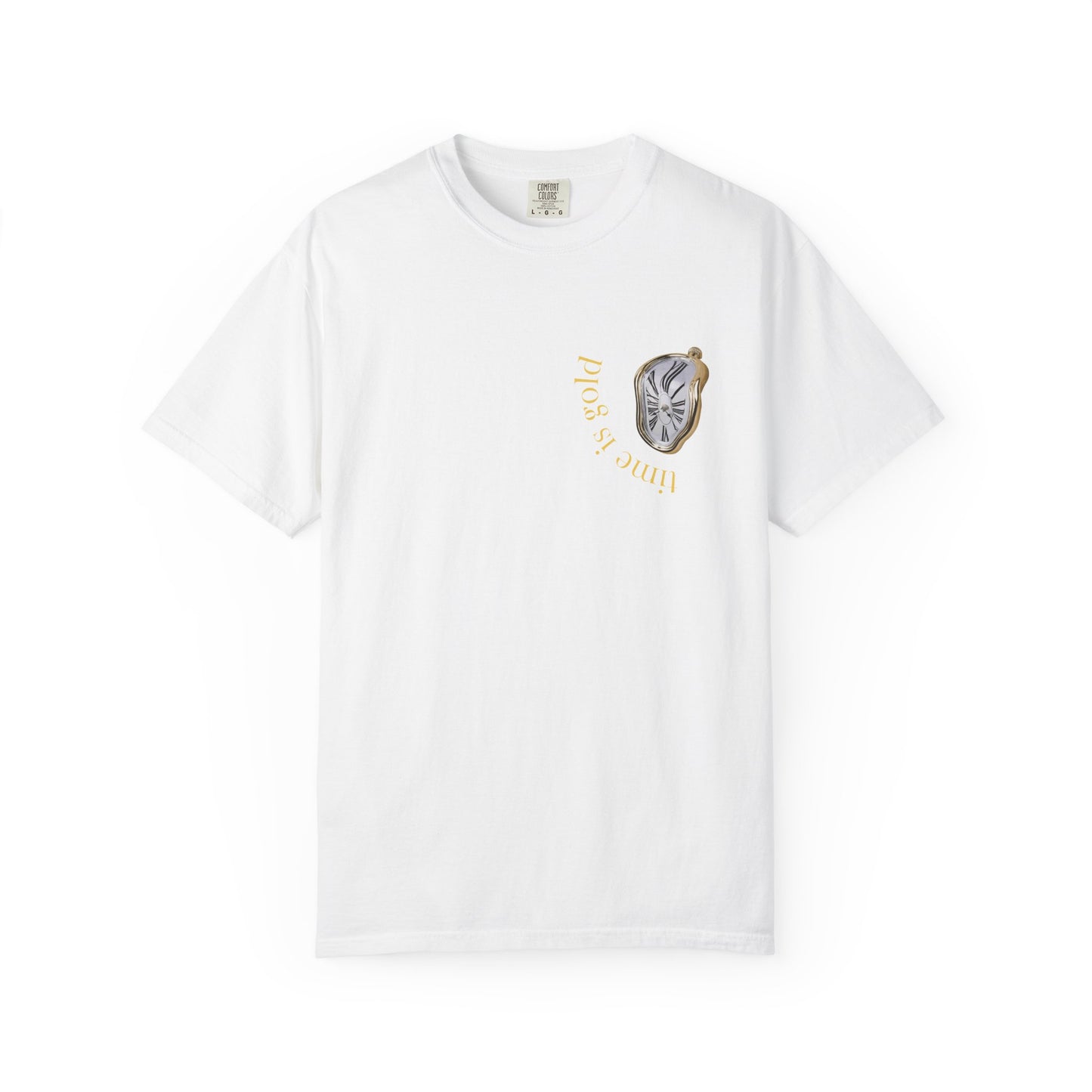 T-Shirt — Melted Clock Graphic “Time Flies” Vintage Surreal Tee