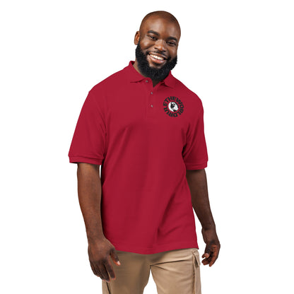 Embroidered Globe Logo Polo Shirt — The World Tour Casual Workwear