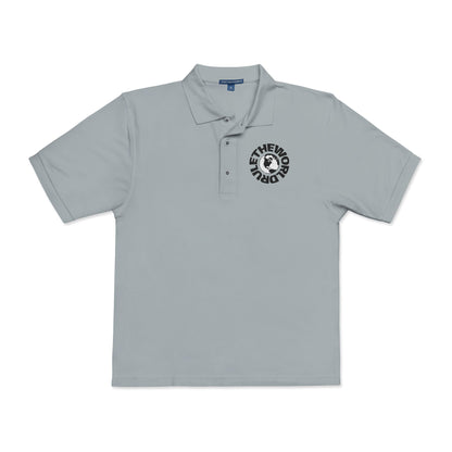 Embroidered Globe Logo Polo Shirt — The World Tour Casual Workwear