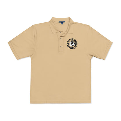 Embroidered Globe Logo Polo Shirt — The World Tour Casual Workwear