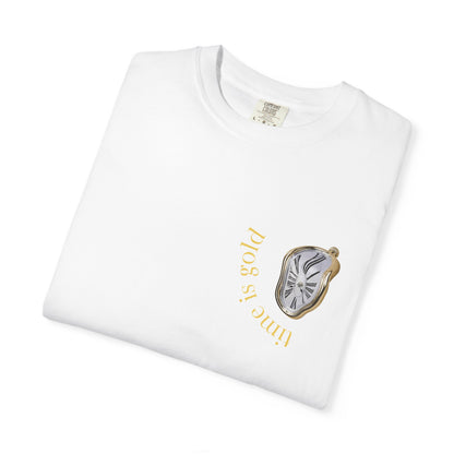T-Shirt — Melted Clock Graphic “Time Flies” Vintage Surreal Tee